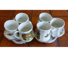 Porcelán teázó készlet 12 részes